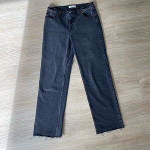 Abercrombie & Fitch - Low Rise Baggy Jean Black With Raw Hem - Size 29 Long